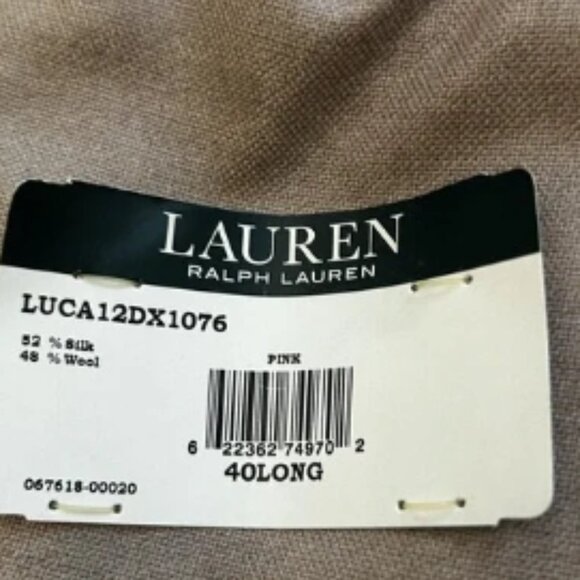 Lauren Ralph Lauren Blazer Mens 40 L Tan Silk Wool Blend Sport Coat Jacket NEW - Picture 11 of 11